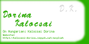 dorina kalocsai business card